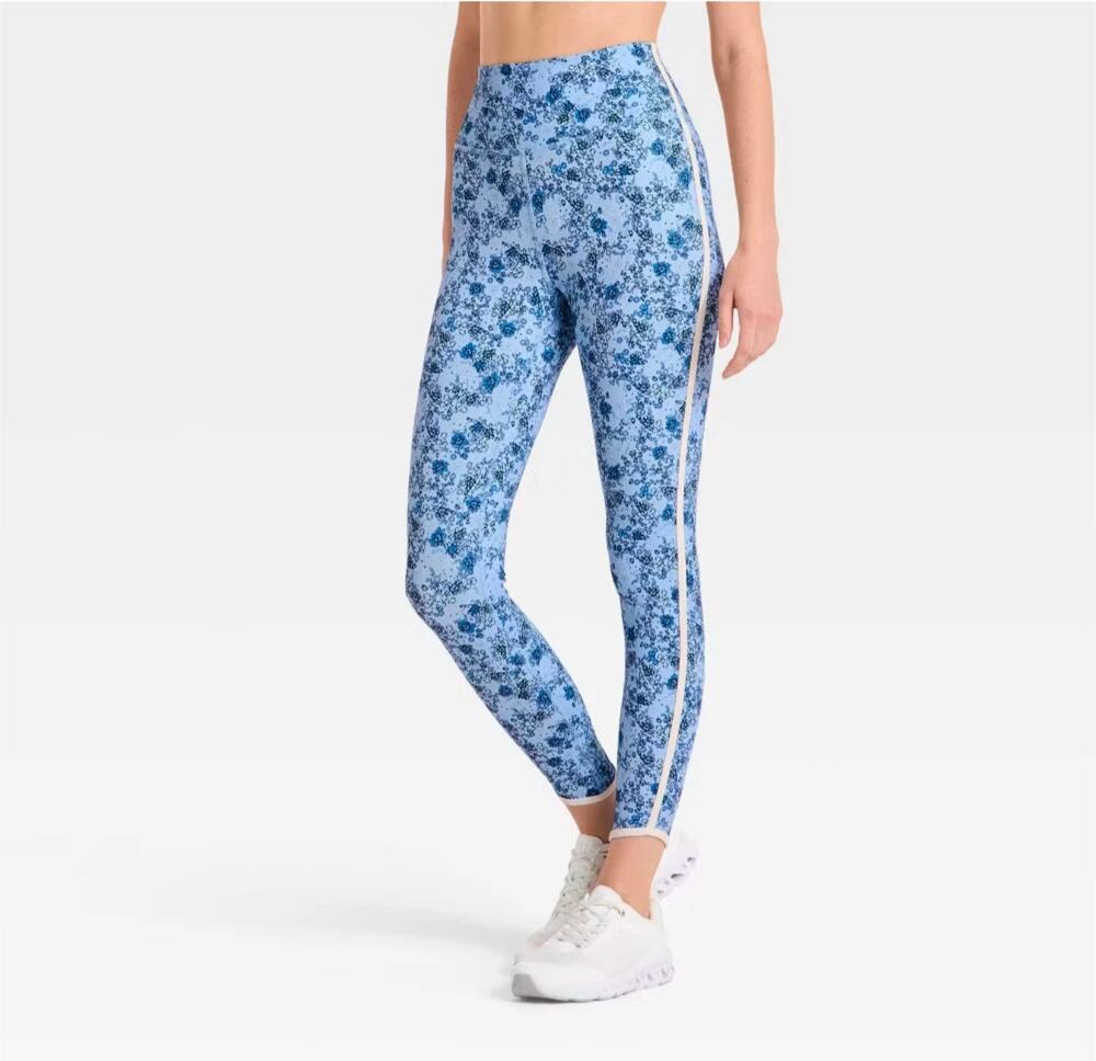 JoyLab Blue Floral Print Leggings XXL